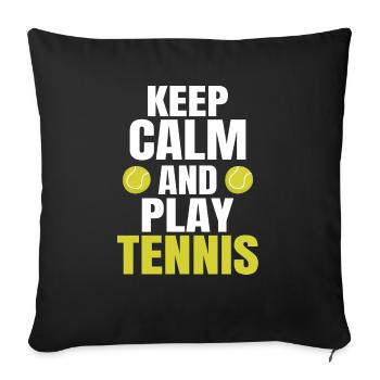 Say tennis wimbledon - Sofa pillowcase 17,3'' x 17,3'' (45 x 45 cm) - black - Front
