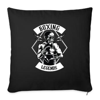 Boxlegenden - Sofakissenbezug 45 x 45 cm - Schwarz - Vorne