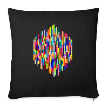 Colourful Bars - Sofa pillowcase 17,3'' x 17,3'' (45 x 45 cm) - black - Front