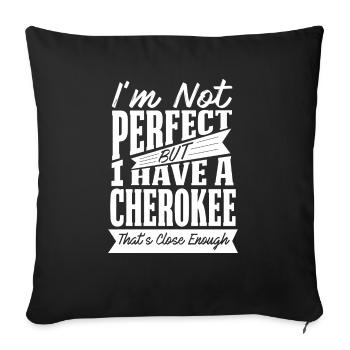 PARFAIT AVEC CHEROKEE W - Housse de coussin décorative 45 x 45 cm - noir - Devant