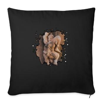 Position 4 - Housse de coussin décorative 45 x 45 cm - noir - Devant
