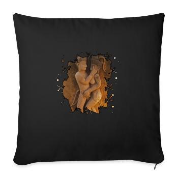 Position 11 - Housse de coussin décorative 45 x 45 cm - noir - Devant