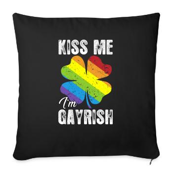 Embrasse-moi, je suis Gayrish - Housse de coussin décorative 45 x 45 cm - noir - Devant