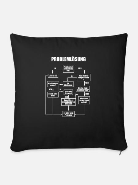 Problemlösung! - Sofakissenbezug 45 x 45 cm - Schwarz