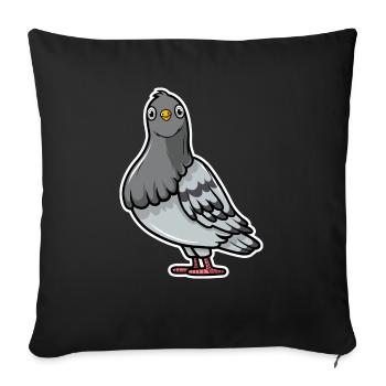 Dove - Sofa pillowcase 17,3'' x 17,3'' (45 x 45 cm) - black - Front