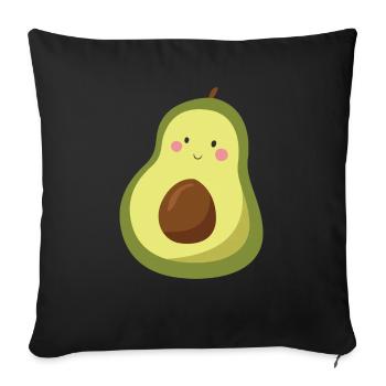 avocado - Sofa pillowcase 17,3'' x 17,3'' (45 x 45 cm) - black - Front