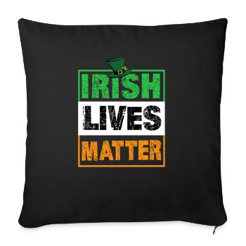 La vie irlandaise compte - Housse de coussin décorative 45 x 45 cm - noir - Devant