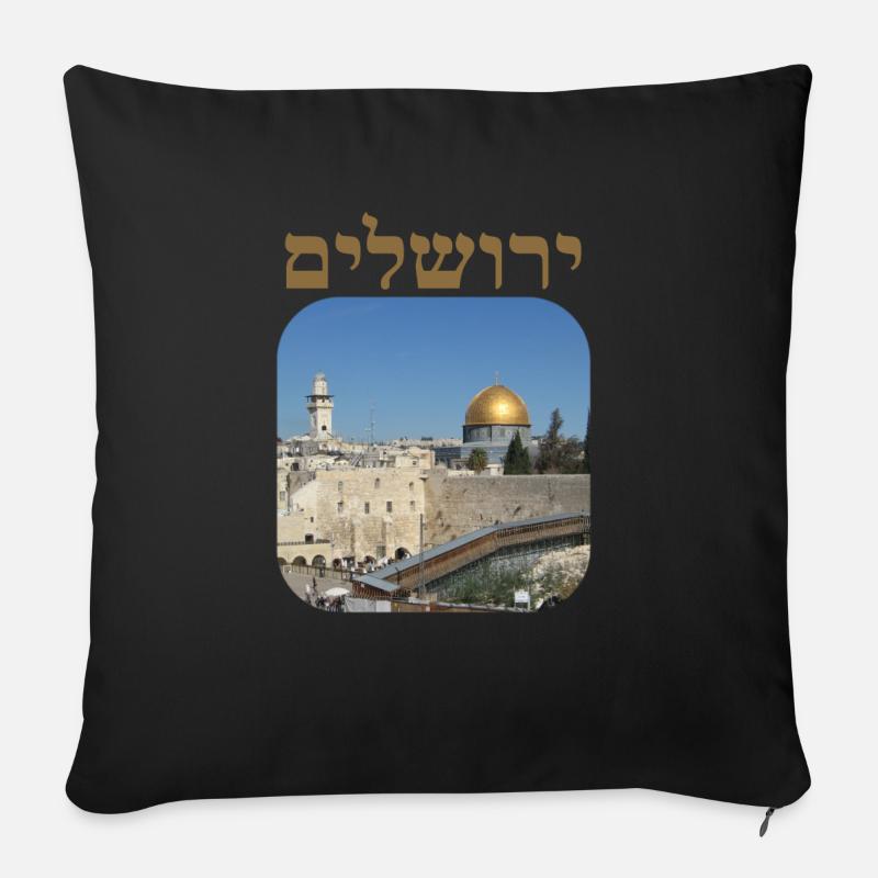 Jerusalem - Sofakissenbezug 45 x 45 cm - Schwarz