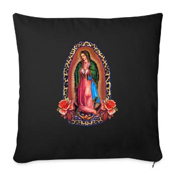 Lady of Guadalupe - Sofa pillowcase 17,3'' x 17,3'' (45 x 45 cm) - black - Front