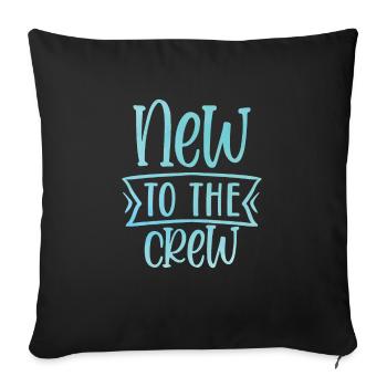 New to the Crew - Sofa pillowcase 17,3'' x 17,3'' (45 x 45 cm) - black - Front
