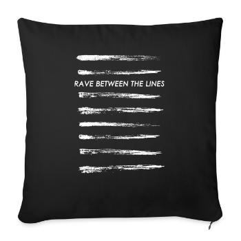 Rave between the lines - Cocaïne Techno - Housse de coussin décorative 45 x 45 cm - noir - Devant