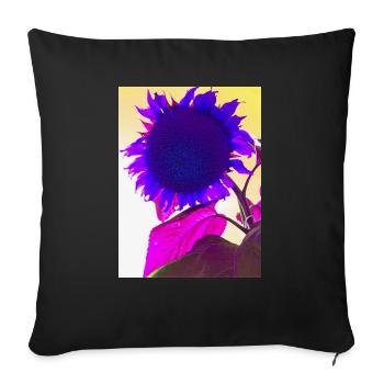 summer flower pop art - Sofa pillowcase 17,3'' x 17,3'' (45 x 45 cm) - black - Front