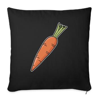 Carrot Carrot - Sofa pillowcase 17,3'' x 17,3'' (45 x 45 cm) - black - Front