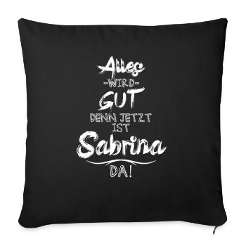 sabrina - Sofakissenbezug 45 x 45 cm - Schwarz - Vorne