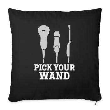 Pick Your Wand Funny Radiology Expert Medical - Sofakissenbezug 45 x 45 cm - Schwarz - Vorne