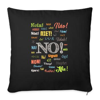 Non - Housse de coussin décorative 45 x 45 cm - noir - Devant