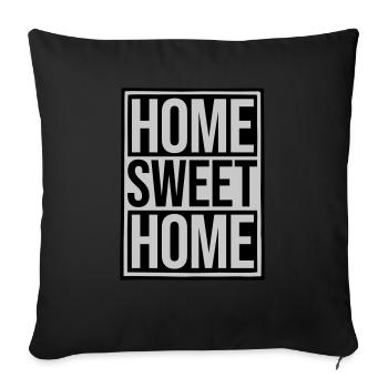 Home Sweet Home - Housse de coussin décorative 45 x 45 cm - noir - Devant