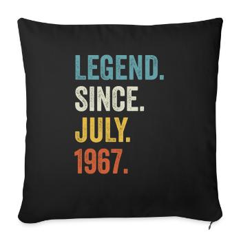Légende depuis juillet 1967 55e anniversaire - Housse de coussin décorative 45 x 45 cm - noir - Devant