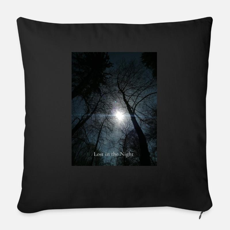 Lost in the Night - Sofakissenbezug 45 x 45 cm - Schwarz