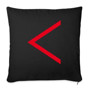 Flèche rouge - Housse de coussin décorative 45 x 45 cm - noir - Devant