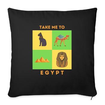 EMMÈNE-MOI EN ÉGYPTE - Housse de coussin décorative 45 x 45 cm - noir - Devant