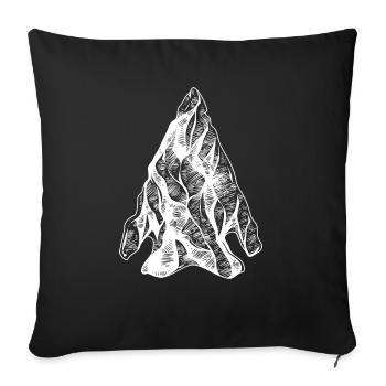 Arrowhead Hunting Arrowhead Collector - Sofa pillowcase 17,3'' x 17,3'' (45 x 45 cm) - black - Front