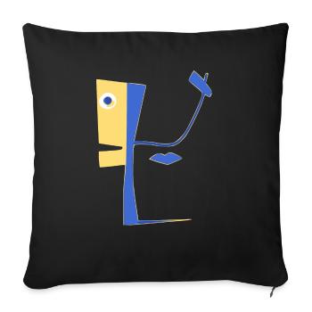 Unreal character - Sofa pillowcase 17,3'' x 17,3'' (45 x 45 cm) - black - Front