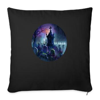 Graveyard - Sofa pillowcase 17,3'' x 17,3'' (45 x 45 cm) - black - Front