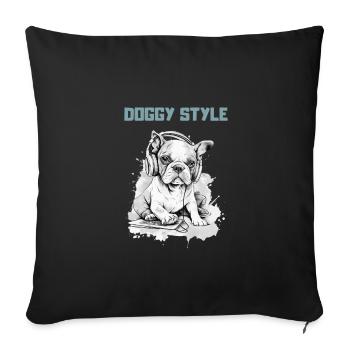 DOGGY STYLE BABY - Housse de coussin décorative 45 x 45 cm - noir - Devant