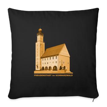 Freudenstadt Town Hall Black Forest Baden-Württemberg - Sofa pillowcase 17,3'' x 17,3'' (45 x 45 cm) - black - Front