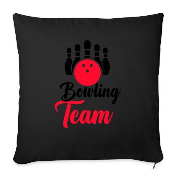 bowling team - Sofakissenbezug 45 x 45 cm - Schwarz - Vorne