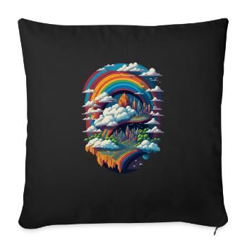 Rainbow City Pride LGBT LGBTQ - Housse de coussin décorative 45 x 45 cm - noir - Devant