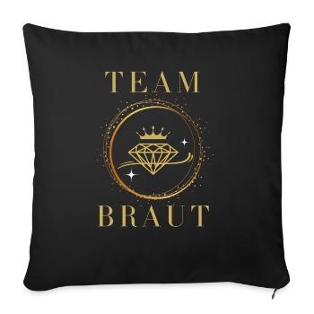TEAM Bride - Sofa pillowcase 17,3'' x 17,3'' (45 x 45 cm) - black - Front