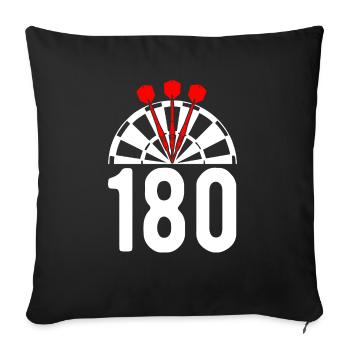 Darts Darts Darts Player Darts - Sofa pillowcase 17,3'' x 17,3'' (45 x 45 cm) - black - Front
