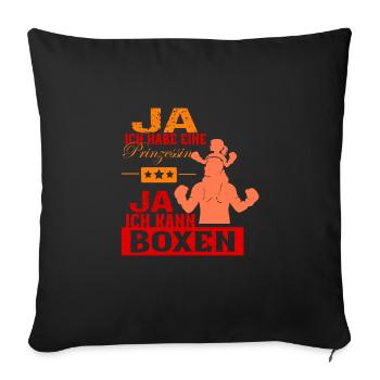 Father Daughter Funny Saying Men Boxing Gift - Sofa pillowcase 17,3'' x 17,3'' (45 x 45 cm) - black - Front