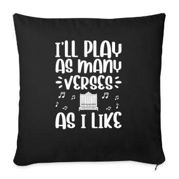 Je jouerai autant de couplets que je le voudrai Joueur d’orgue - Housse de coussin décorative 45 x 45 cm - noir - Devant