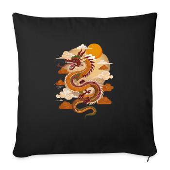 Chinese Dragon in Sunset - Sofa pillowcase 17,3'' x 17,3'' (45 x 45 cm) - black - Front