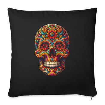 Elegant Sugar Skull Design Bold - Day of the Dead - Sofa pillowcase 17,3'' x 17,3'' (45 x 45 cm) - black - Front