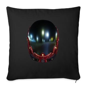 Astronaut Futuristic Helmet - Sofa pillowcase 17,3'' x 17,3'' (45 x 45 cm) - black - Front