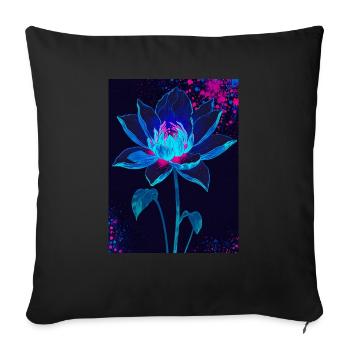 S’épanouir dans le vide - Housse de coussin décorative 45 x 45 cm - noir - Devant