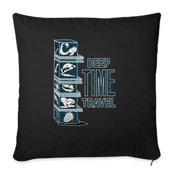 Time travel through the history of the earth Geology 2 - Sofa pillowcase 17,3'' x 17,3'' (45 x 45 cm) - black - Front