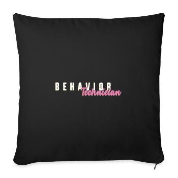 Behavioral Therapy, Behavior Therapy - Sofa pillowcase 17,3'' x 17,3'' (45 x 45 cm) - black - Front