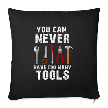 Craftsman tool: amélioration de l'habitat - Housse de coussin décorative 45 x 45 cm - noir - Devant