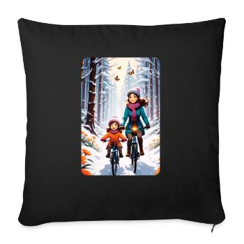 personalized design mother's gift - Sofa pillowcase 17,3'' x 17,3'' (45 x 45 cm) - black - Front