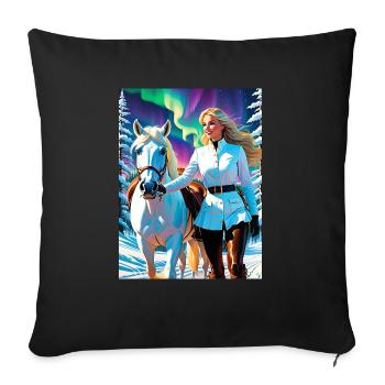 personalized design mother's gift - Sofa pillowcase 17,3'' x 17,3'' (45 x 45 cm) - black - Front