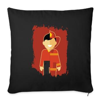 Héros de la vie quotidienne | Héros héros sauveteur - Housse de coussin décorative 45 x 45 cm - noir - Devant