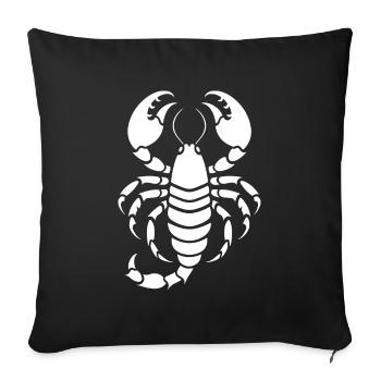 scorpion - Sofa pillowcase 17,3'' x 17,3'' (45 x 45 cm) - black - Front