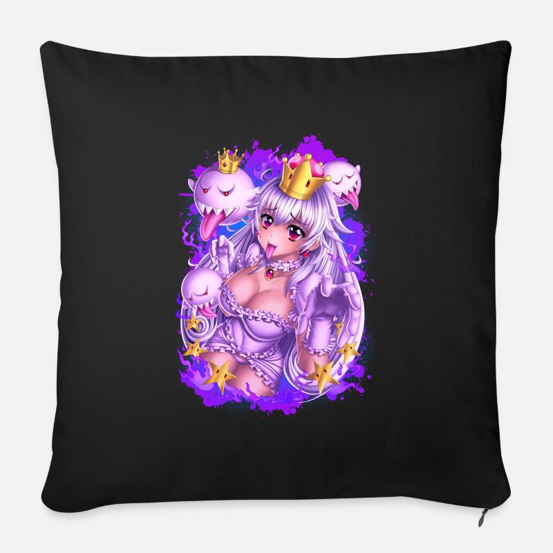 Anime Girl - Boosette - Sofakissenbezug 45 x 45 cm - Schwarz