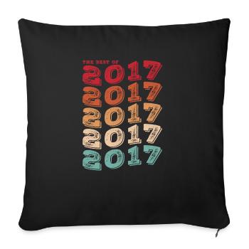 Vintage 2017 Gifts Legend for 6 Year Old - 6th - Sofa pillowcase 17,3'' x 17,3'' (45 x 45 cm) - black - Front