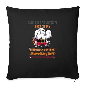 En raison de l’inflation, c’est mon Halloween - Housse de coussin décorative 45 x 45 cm - noir - Devant